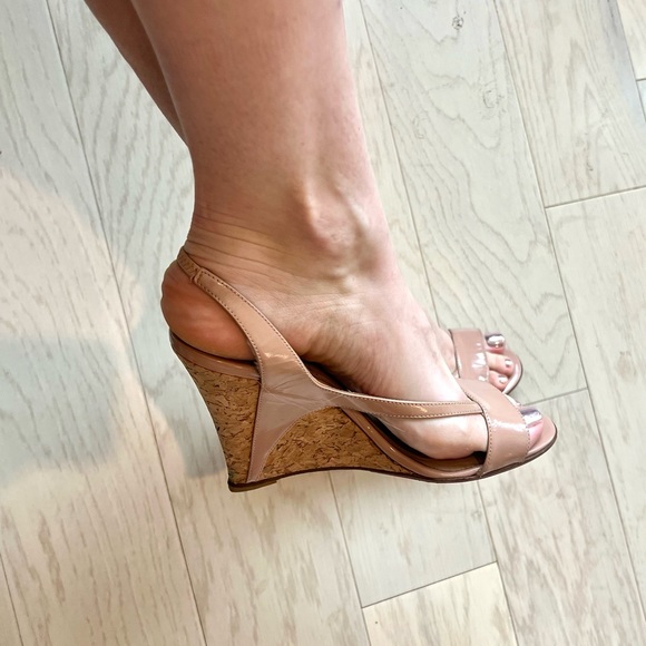 Christian Louboutin Nude Platform Wedges